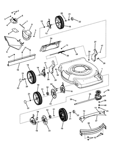 Deck Assembly - Self-Propelled, Standard Wheels Diagram and Parts List for 7800204-MP2265 2008 Briggs and Stratton Lawn Mower